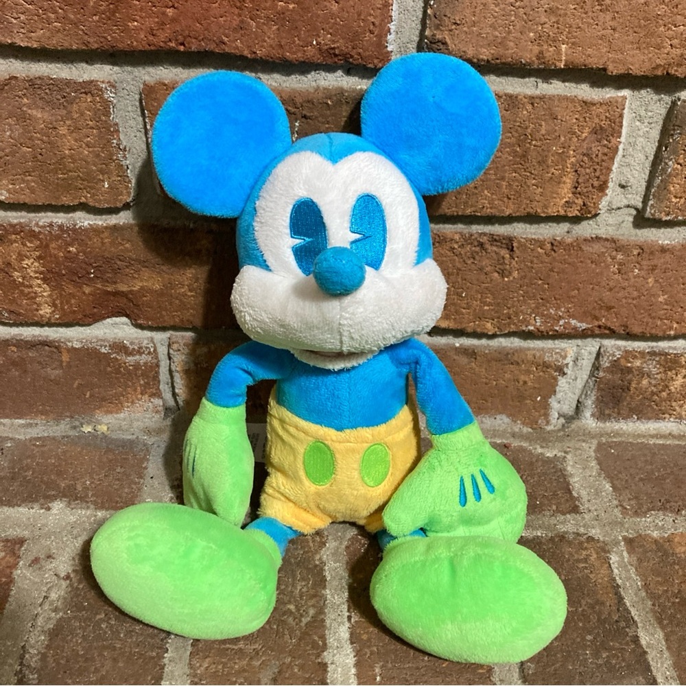 Disney Blue and Green Plush Mouse Toy
